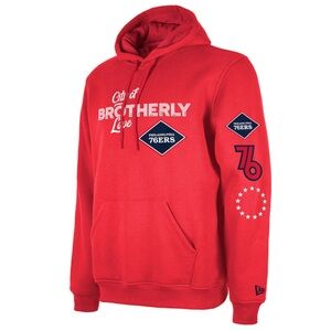 New Era Philadelphia 76ers Hoodie Sweatshirt Red City Edition Men’s Size Medium